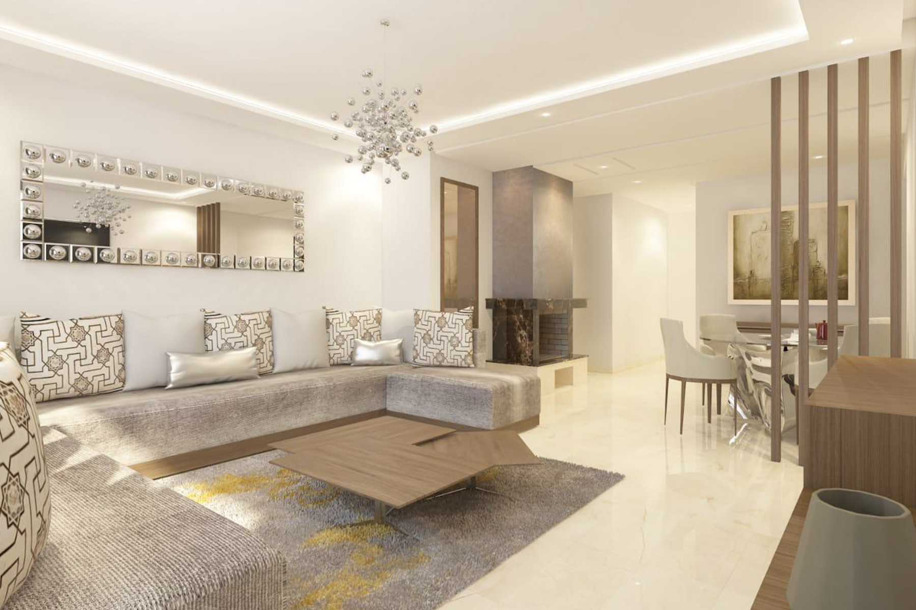 Spacious and tasteful room